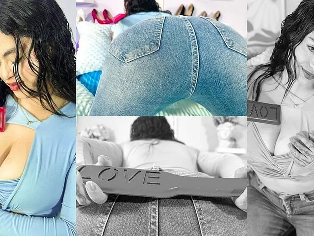 spanking my giant ass over my tight jeans *MARA MONSERY *