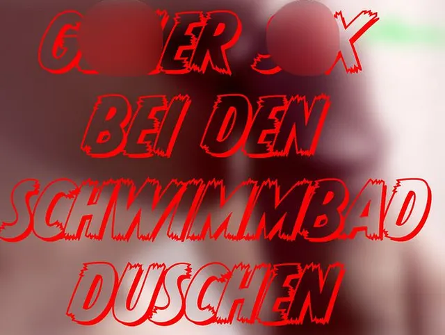 Doggy in der Schwimmbaddusche