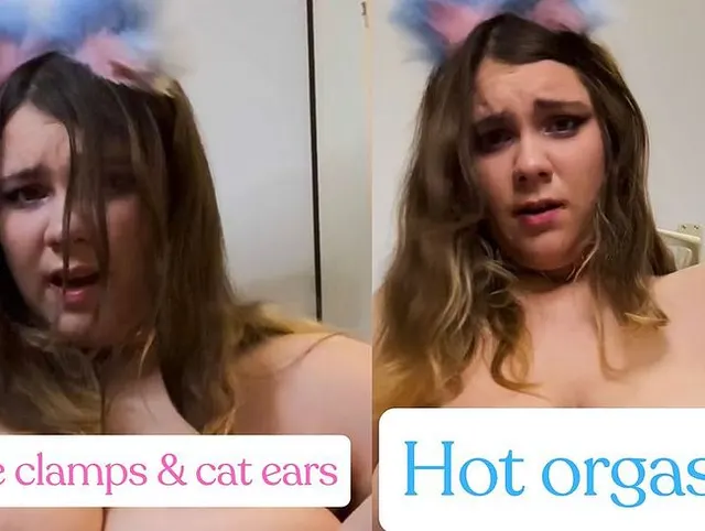 Super Heiße Orgasmus Video!!!! mit nipple klammen