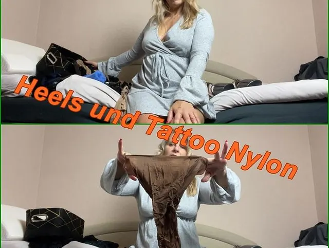 Heels und Tattoo Nylons