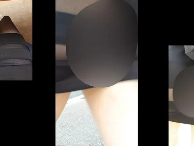 ungewollt nackten Po auf der Straße gezeigt!!