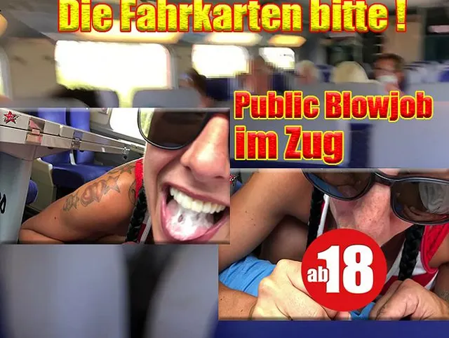 Die Fahrkarten bitte... Public Blowjob im Zug