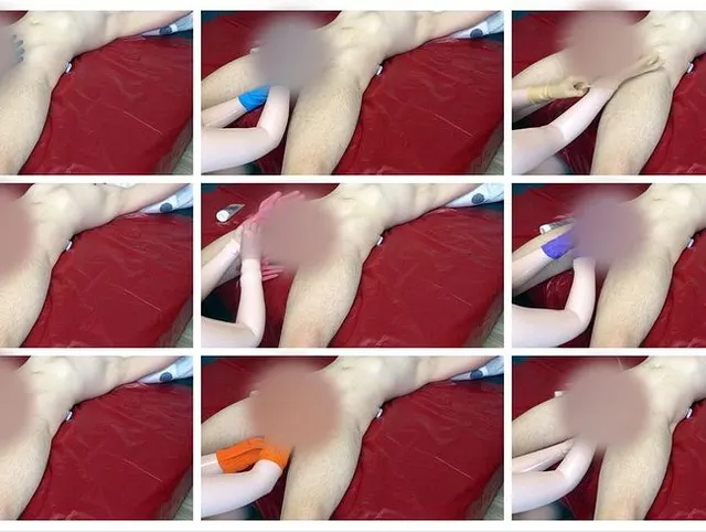 Cumshot nach 11 Paar Latex/Gummi Handschuhen