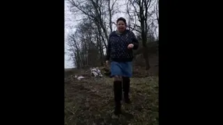 Erste mal Pinkeln und auch noch Outdoor