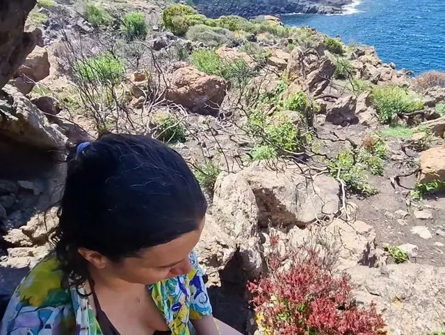 Outdoor: Blowjob vor schöner Aussicht