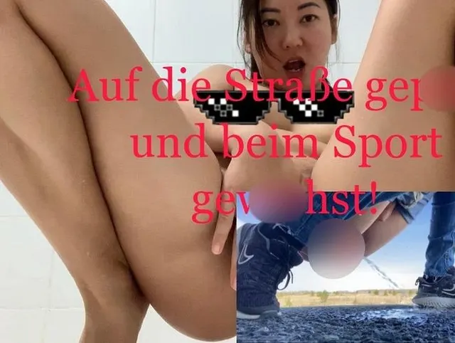 Auf die Straße gepisst und beim Sport gewichst!