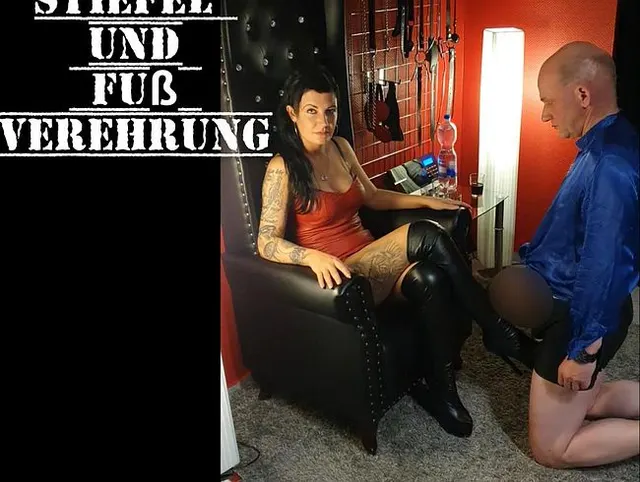 Sklaven Stiefel und Fuß Verehrung
