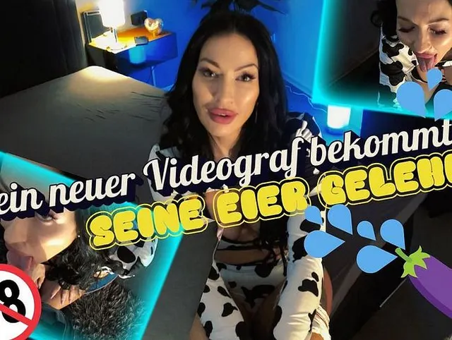 Mein neuer Videograf bekommt seine Eier von mir geleehrt BIG CUMSHOT