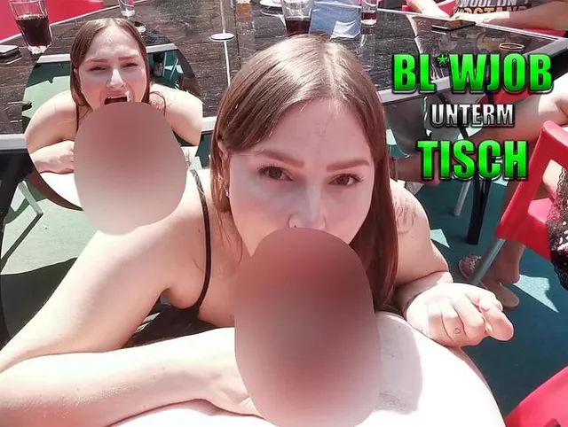 Blowjob unterm Tisch