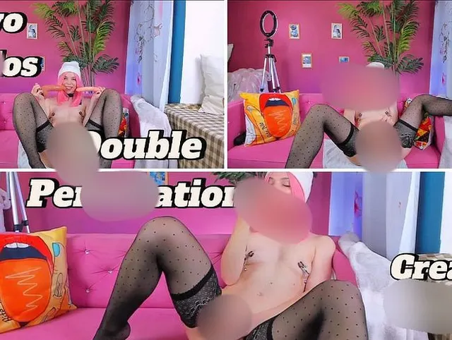 Doppelte Penetration für zierliche Schlampe