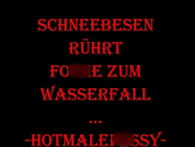 Schneebesen rührt Fotze zum Wasserfall!!