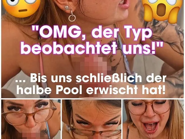 KRANKER outdoor Sloppy Blowjob auf der Hotel Terasse