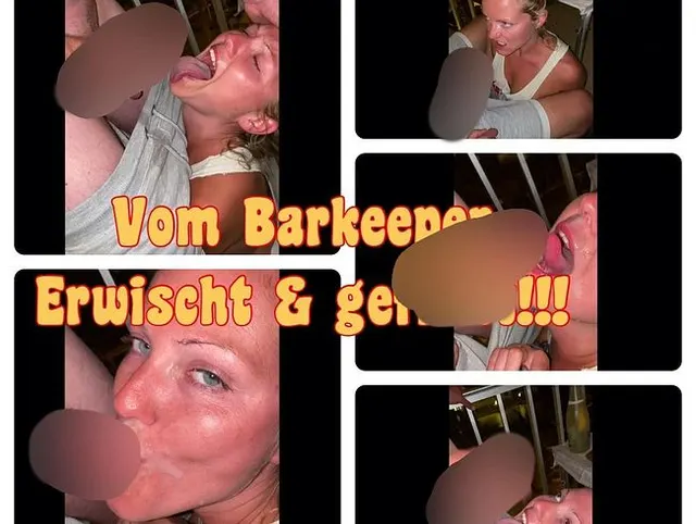 ERWISCHT! Barkeeper filmt uns beim Blowjob und schleckt Sperma vom Gesicht!