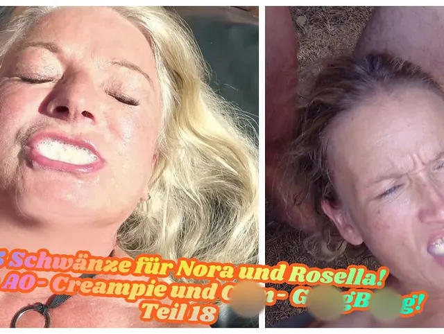 75 Schwänze für Nora und Rosella! Mega AO- Creampie und Cum- GangBang! Teil 18