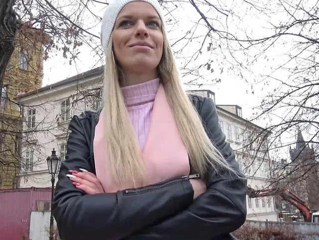 GERMAN SCOUT - Extrem schlanke Lucy bei Straßencasting AO gefickt