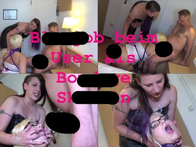 Blowjob beim User als Bondage Sklavin