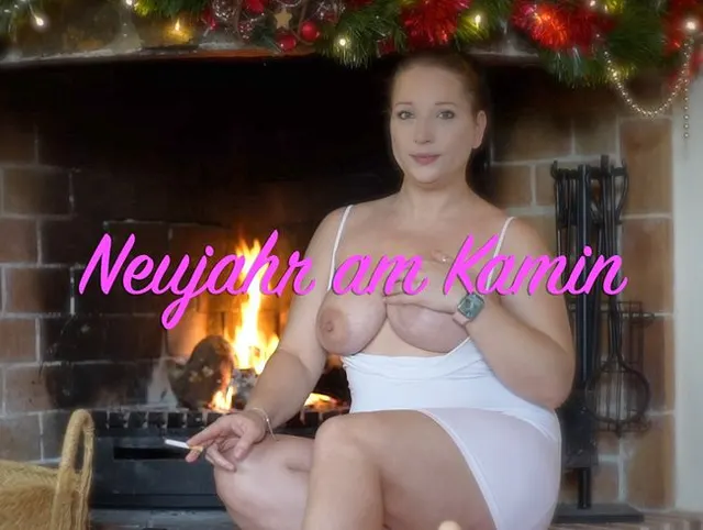 Neujahr geil am Kamin