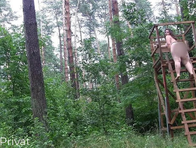 Aufstieg auf den Hochsitz im Tanga