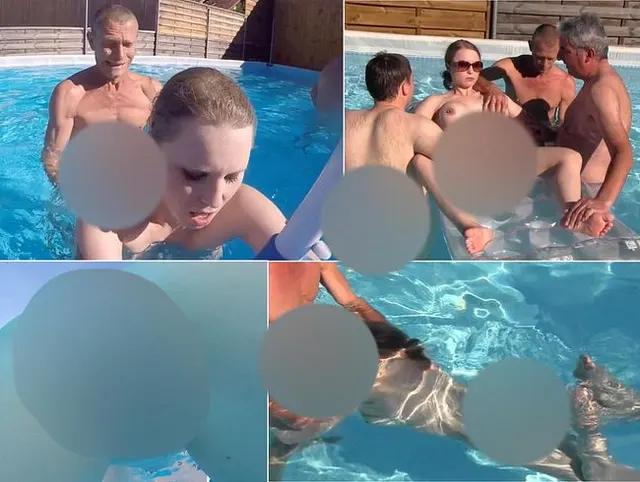 Poolparty mit Steffi 25 Intim Piercings!!!!