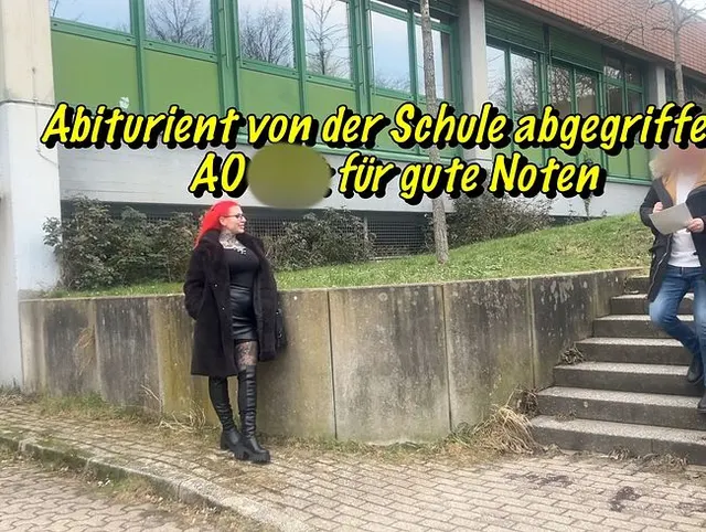 Abiturient von der Schule abgegriffen! AO Fick für gute Noten