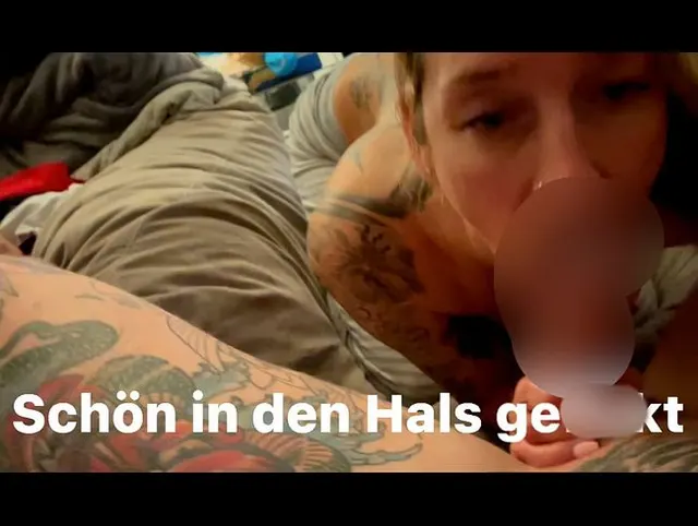 Schön in den Hals gefickt