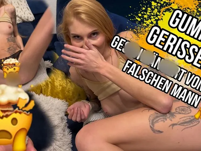 Gummi Gerissen!  Geschwängert von dem falschen Mann!