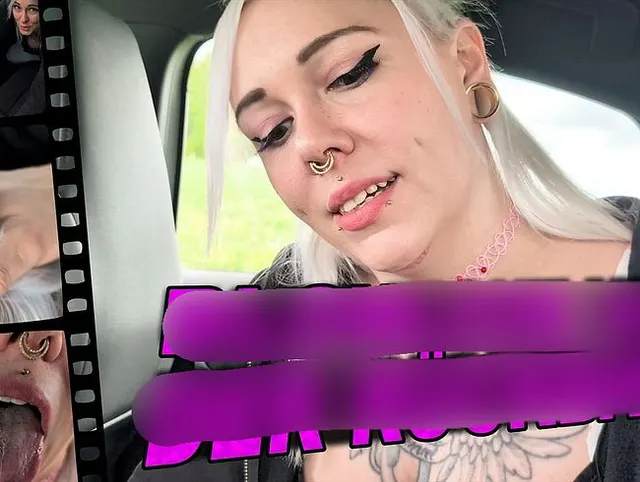 Ein spontaner Blowjob im Auto auf der Rückbank irgendwo am Straßenrand