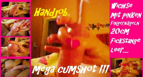 Handjob mit Sperma Fontäne
