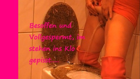 Besoffen und Vollgespermt wie ein ein Kerl ins Klo gepisst....