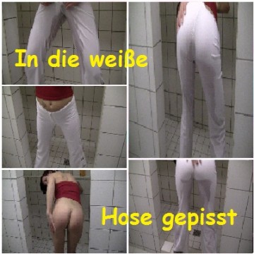 In die weiße Hose gepisst