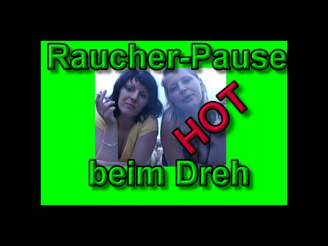 Raucher-Pause beim Dreh