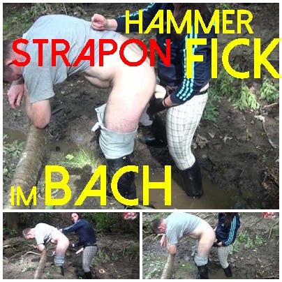 HAMMER Strapon Fick im Bach