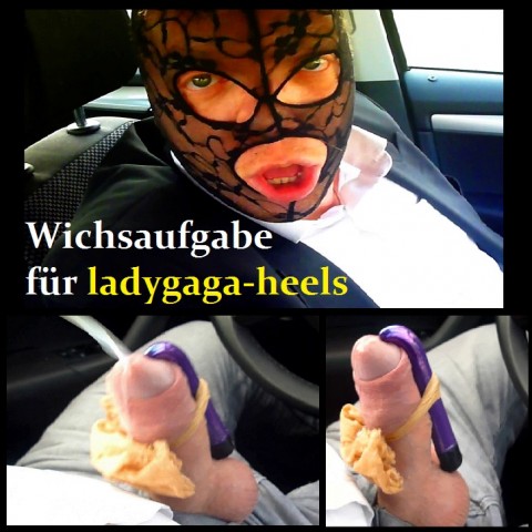 Wichsaufgabe für ladygaga-heels