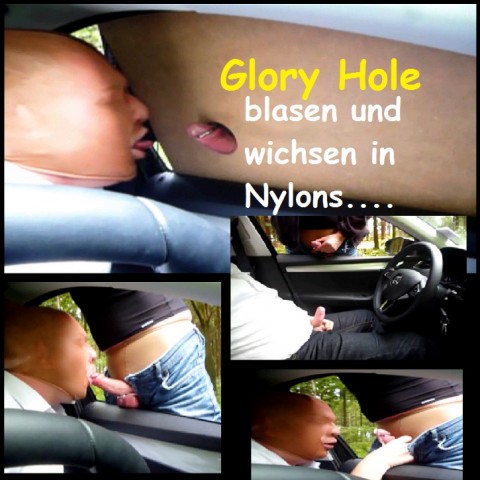 Glory Hole - Blowjob - in Nylons
