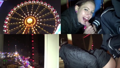 Im Riesenrad auf Rummel öffentlich gefickt u blowjob