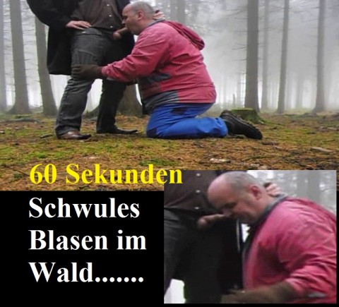 Schwules Blasen im Wald - 60 Sekunden