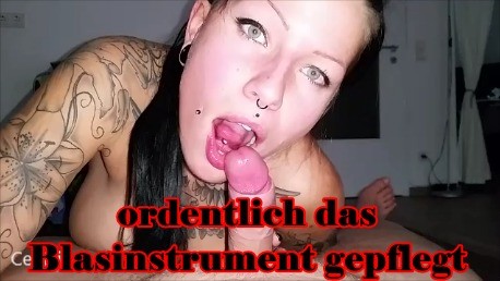 Ordentlich das Blasinstrument gepflegt