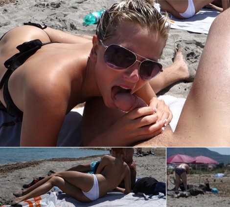 Public! Privater Blowjob am Strand!