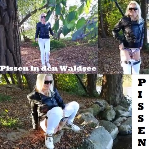 Pissen in den Waldsee