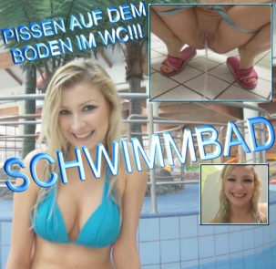 SCHWIMMBAD-PISSEN AUF DEM BODEN IN WC