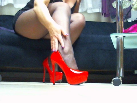 Meine neuen roten High Heels