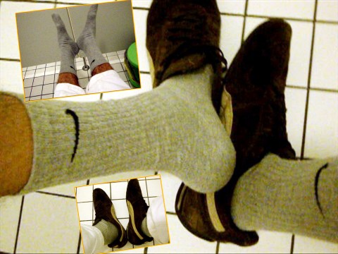 Meine grauen Socken für Sockenfetischsten