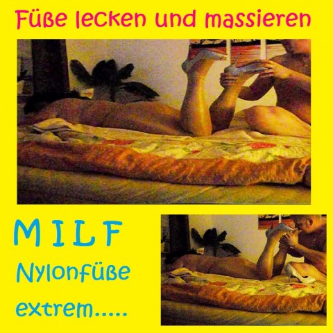 Nylons Füße meiner Nachbarin massiert