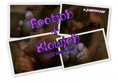 Footjob + Blowjob