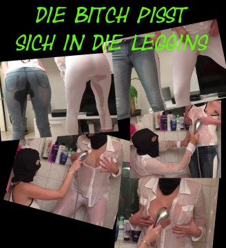 Die Bitch pisst sich in die Leggins