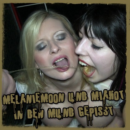 MelanieMoon und MiaHot in den Mund gepisst