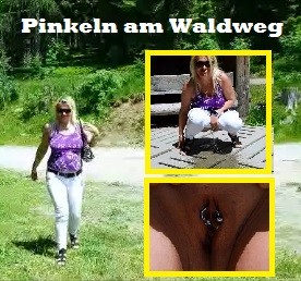 Pinkeln am Waldweg