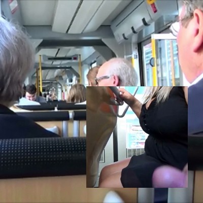 Public Strassenbahn Handjob -----