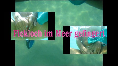 Fickloch im Meer gefingert