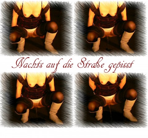 Nachts auf die Straße gepisst
